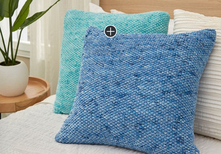 Easy Knit Textured Seed Stitch Pillows