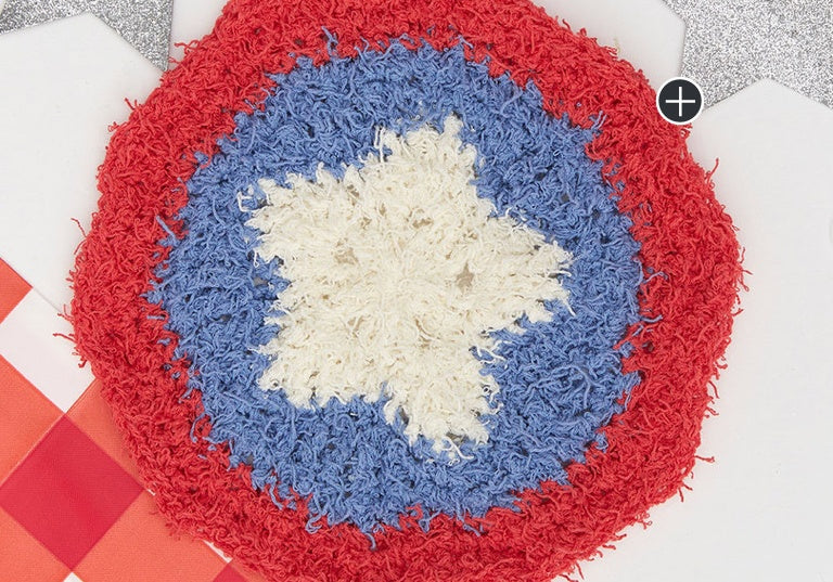 Easy Patriotic Crochet Washcloth