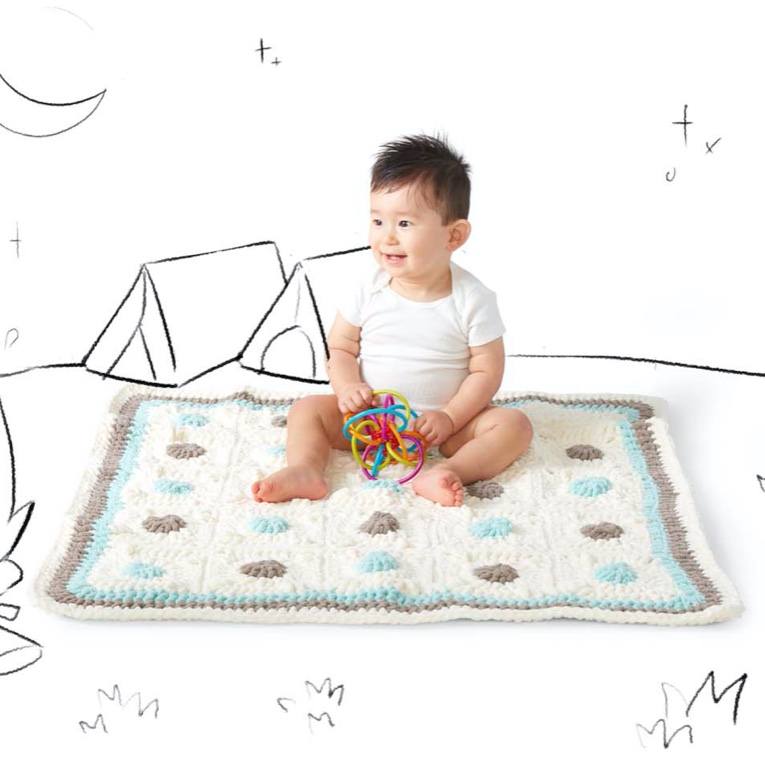 Little Dots Crochet Baby Blanket