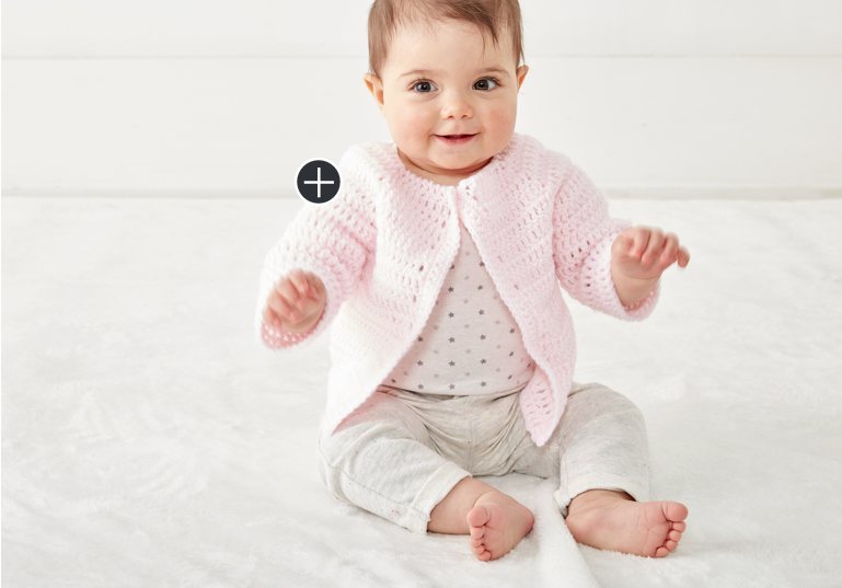 Easy Crochet Baby Jacket Set