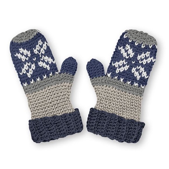 Easy Caron x Pantone Find A Match Knit Mittens