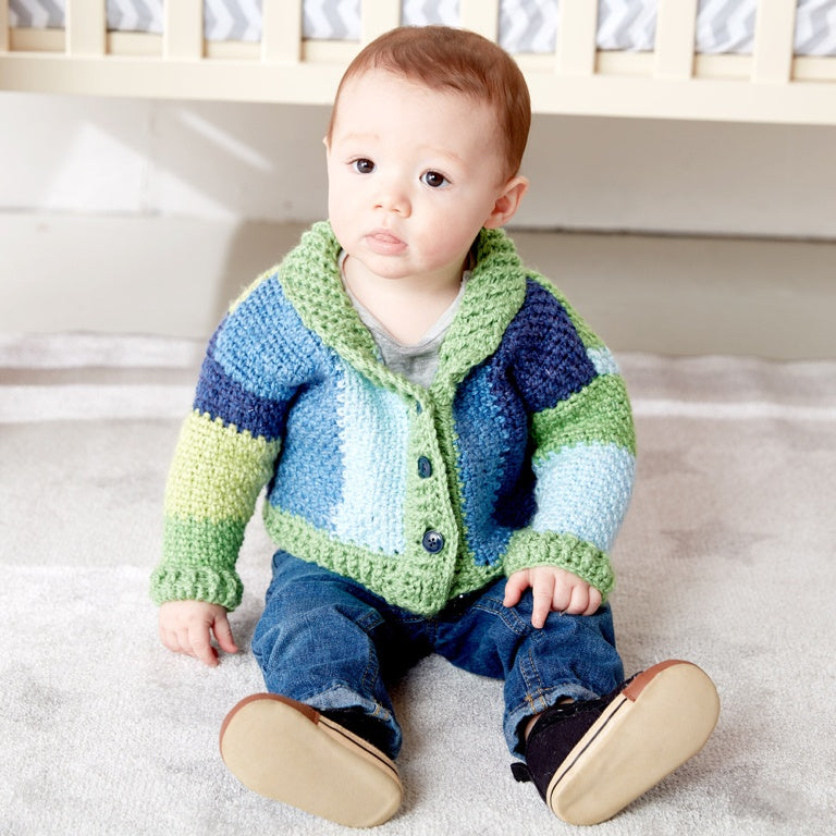 Easy Shawl Collar Baby Cardigan