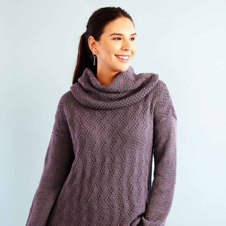 Easy Feather Chic Knit Sweater & Removable Cowl