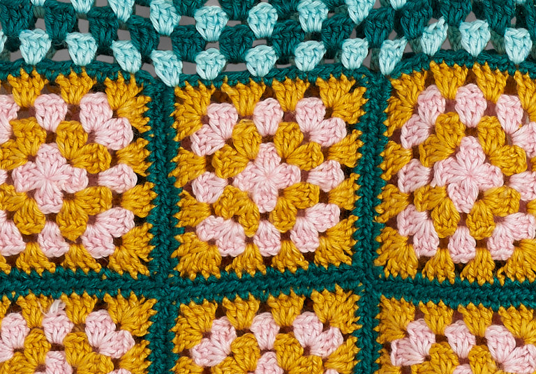 image ofCaron Crochet Granny Square Top Pattern