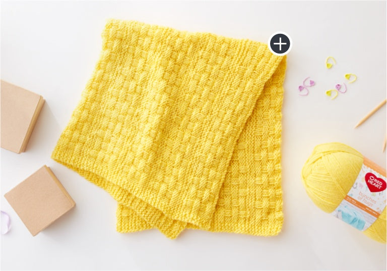 Beginner Bright & Cuddly Knit Blanket