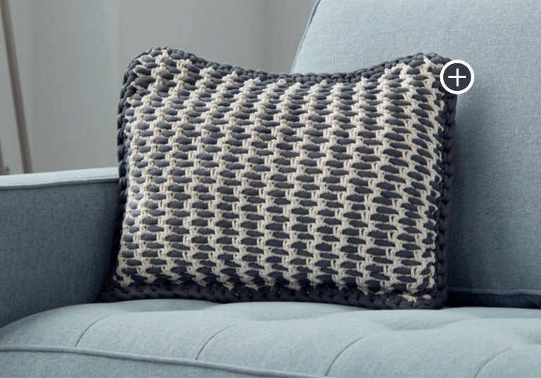 Easy Woven Look Crochet Pillow