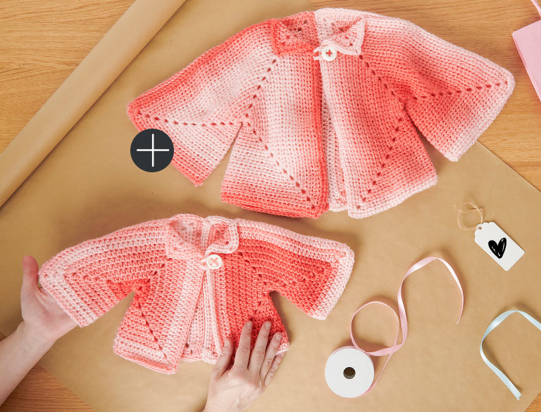 image of Red Heart Smart Baby Crochet Jacket Pattern