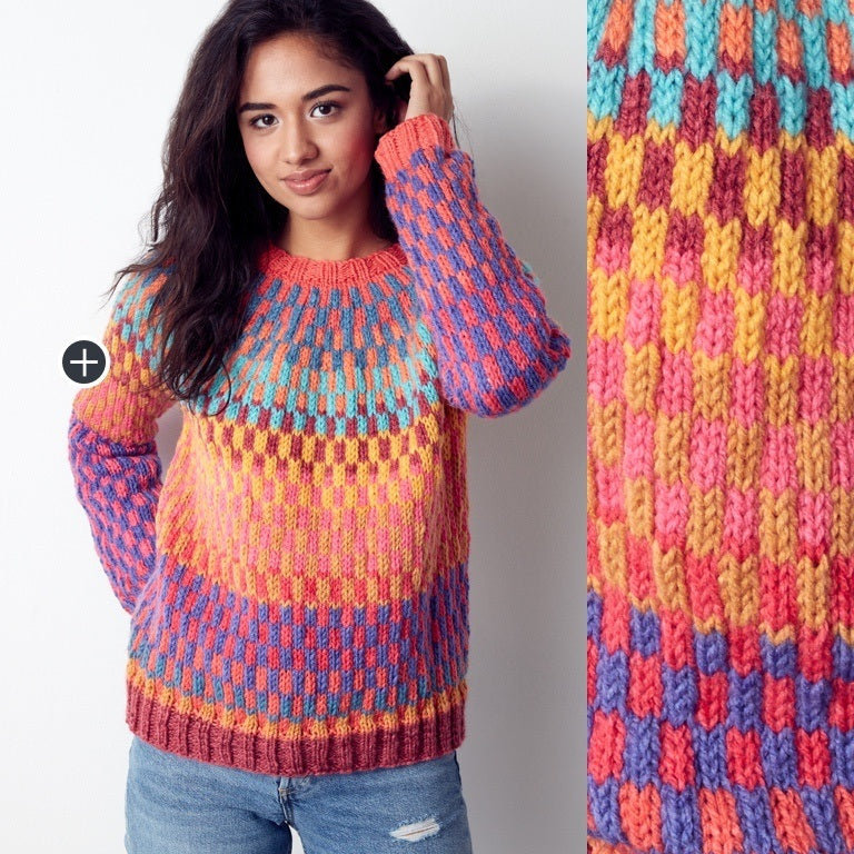 Intermediate Repeat Knit Pullover