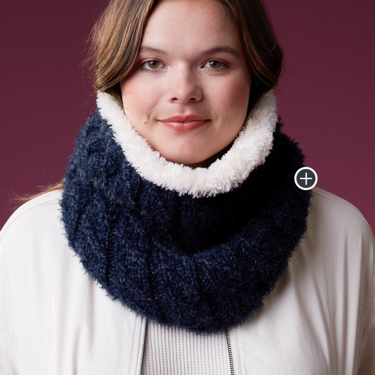 Easy Fur Lined Knit Cowl