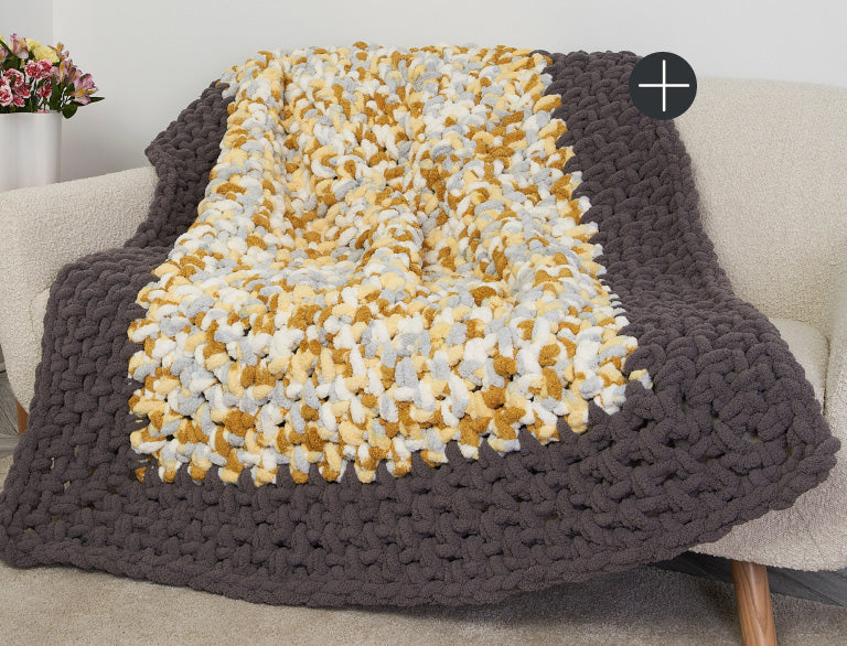 image of Bernat Center Outwards Crochet Blanket