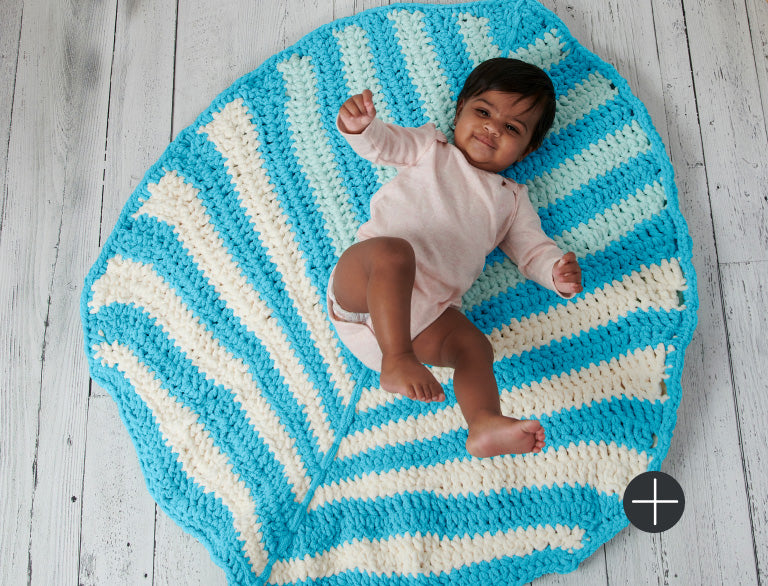 image of Bernat Crochet Leafy Time Baby Playmat
