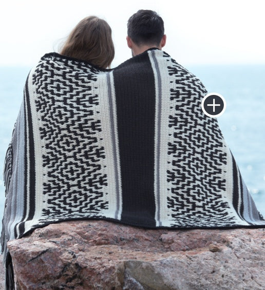 Experienced Nordic Stripes Crochet Blanket