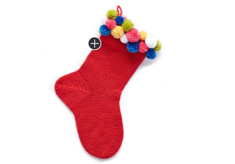 Easy Crochet Pompom Stocking