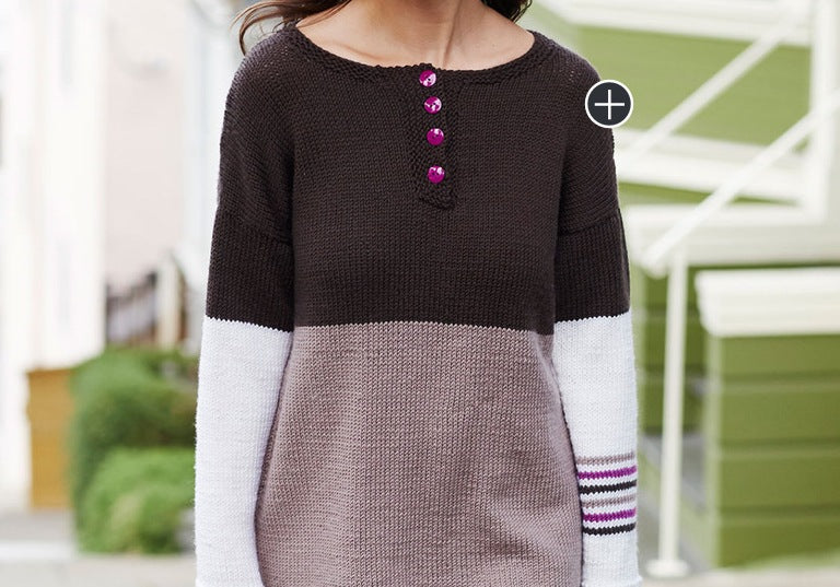 Intermediate Henley-Etta Chic Knit Sweater