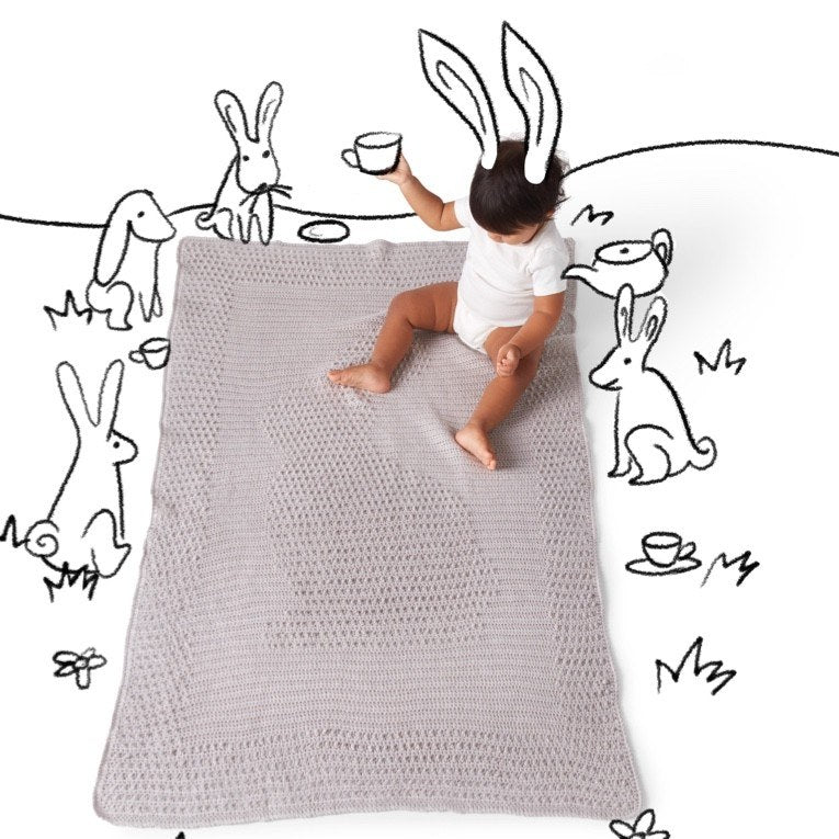 Woodland Bunny Crochet Blanket