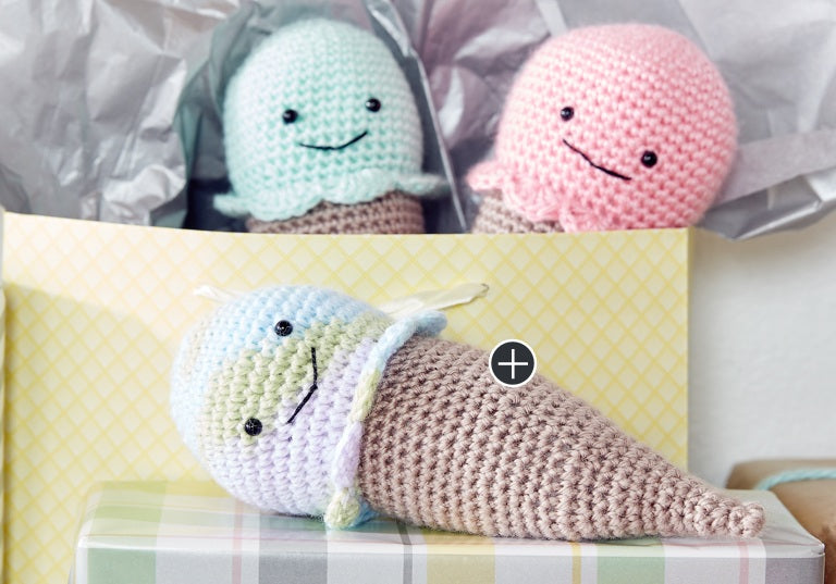 Easy Crochet Ice Cream Cone Rattle