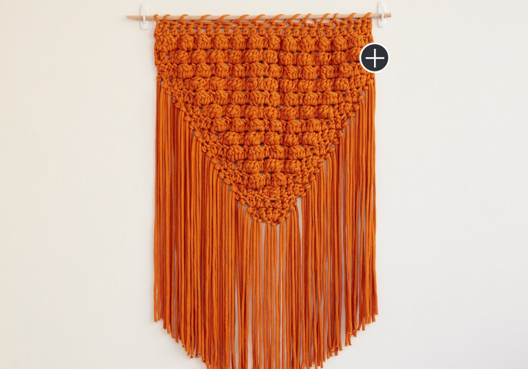 Easy Popping Fringe Crochet Wall Hanging