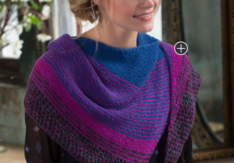 Easy Modern Knit Stripe Shawl