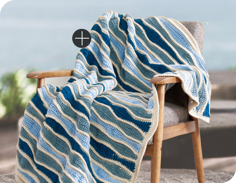 Caron Random Waves Crochet Blanket​