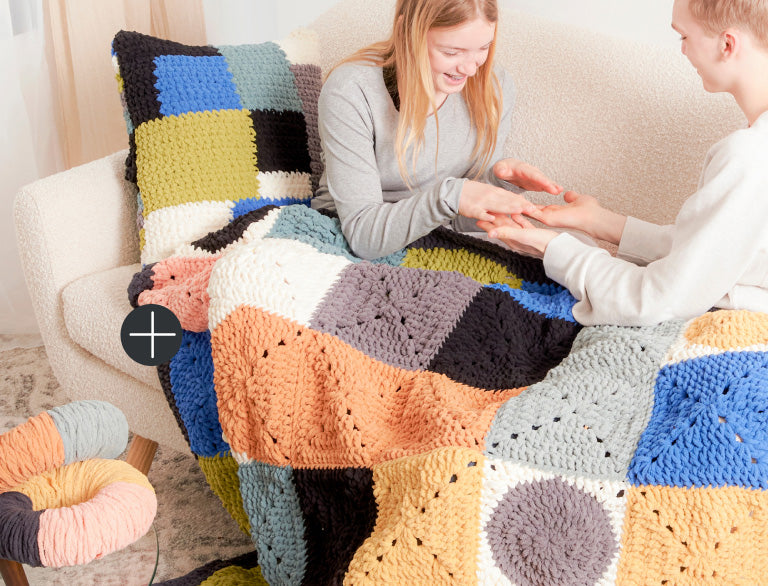 Image of Bernat Circle & Square Crochet Blanket