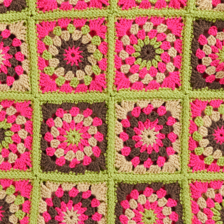 image of Caron Bright & Bold Crochet Granny Square