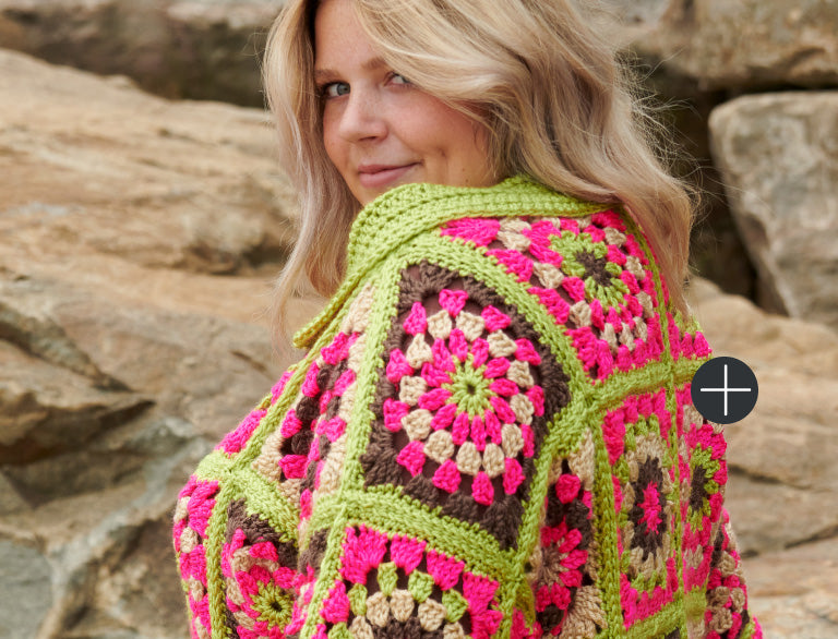 image of Caron Bright & Bold Crochet Granny Square