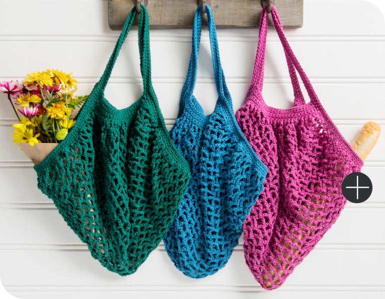 Lily Sugar'n Cream Farming Fresh Crochet Market Tote