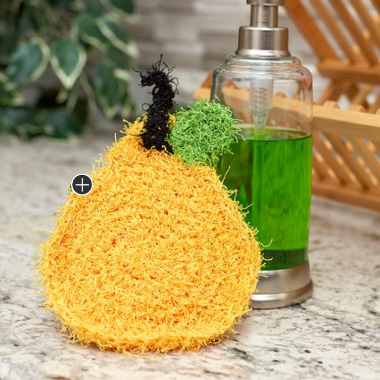 Easy Crochet Pear Scrubby