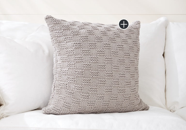 Beginner Beachside Knit Pillow