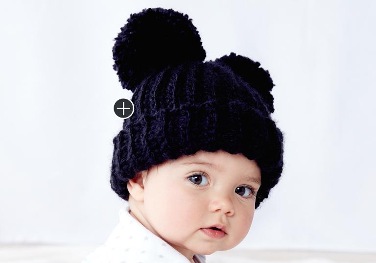 Easy Adorable Pompom Crochet Hat