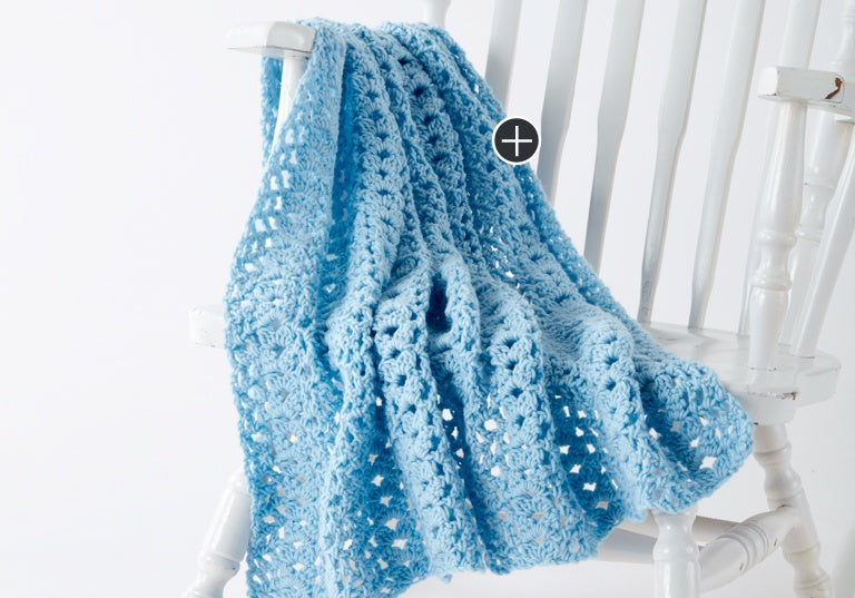 Easy Cluster Waves Crochet Blanket