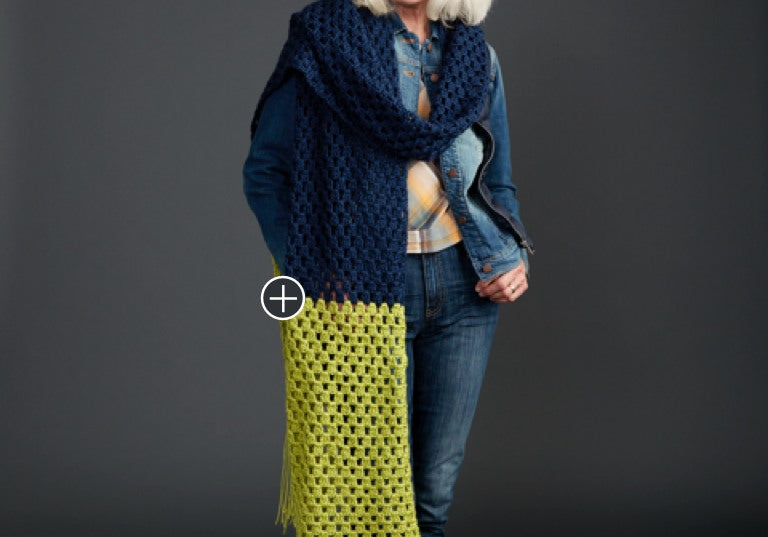 Easy Granny Takes A Dip Crochet Super Scarf
