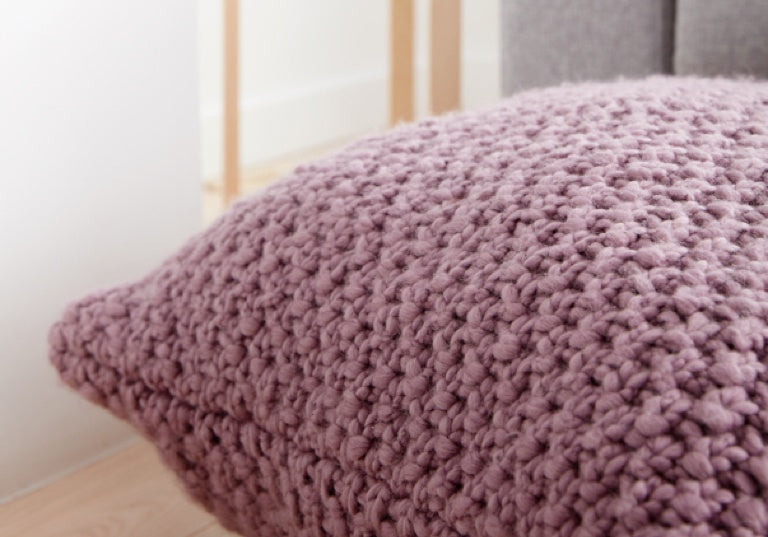 Easy Irish Moss Knit Floor Pillow