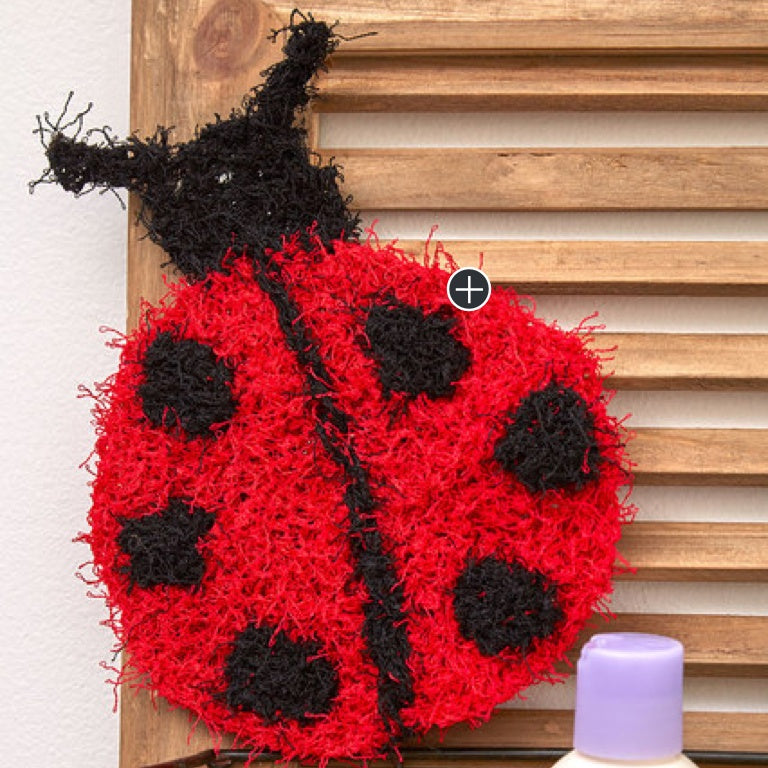 Easy Lucky Ladybug Knit Scrubby