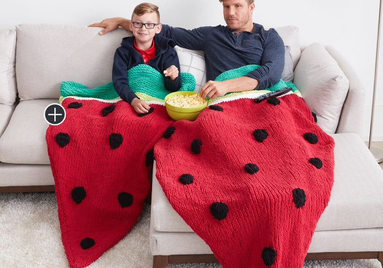 Easy Knit Watermelon Wedge Snuggle Sack