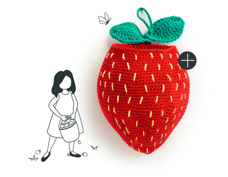 Lily Sugar'n Cream Berry Best Crochet Hanging Basket