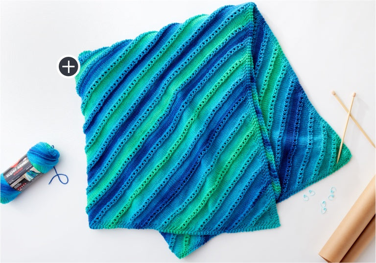 Easy Shore to Shore Knit Blanket