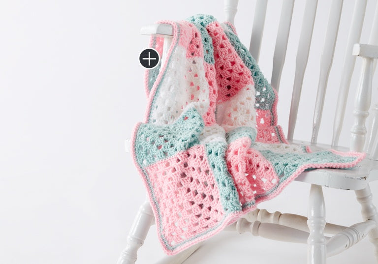 Beginner Springtime Squares Crochet Blanket