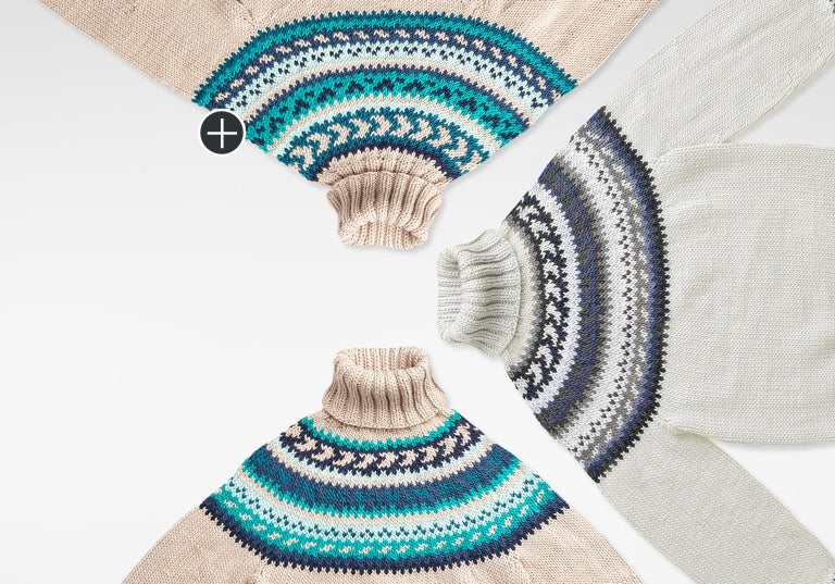 intermediate Caron x Pantone Fair Isle Knit Turtleneck