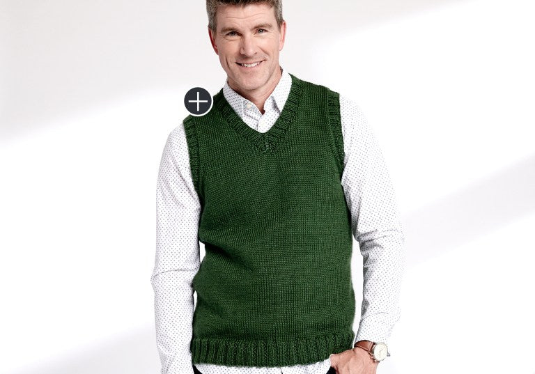 Easy Knit V-Neck Vest