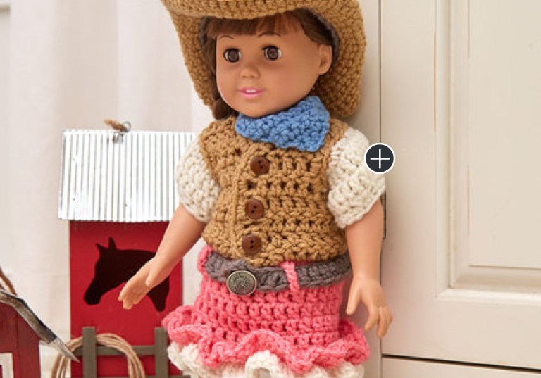 Easy Crochet Dollie Cowgirl Partner