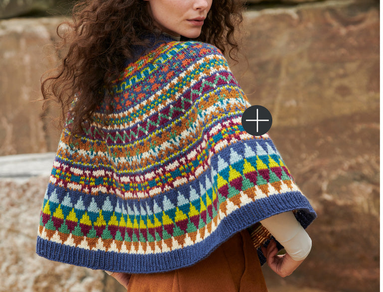 image of Patons Color Kaleidoscope Poncho Pattern