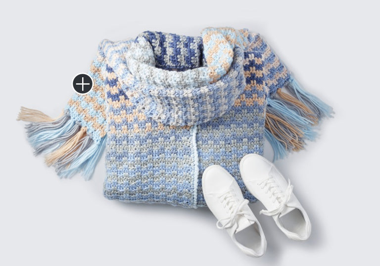 Easy Color Weave Crochet Wrap