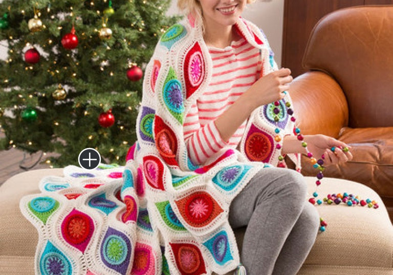 Intermediate Retro Ornament Crochet Throw