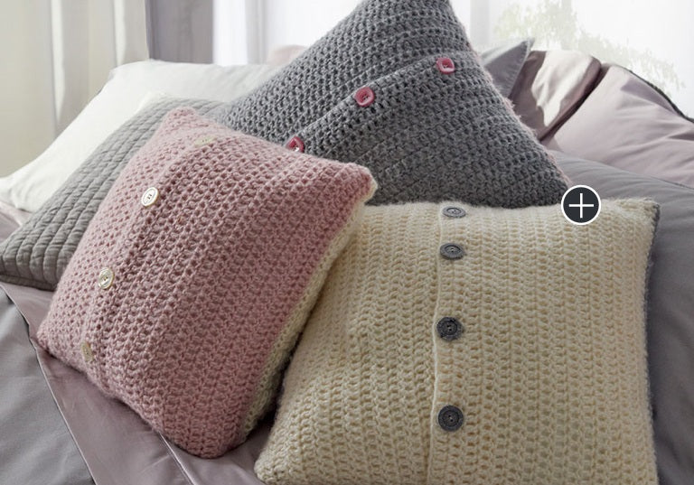 Intermediate Luxe Crochet Pillow Trio