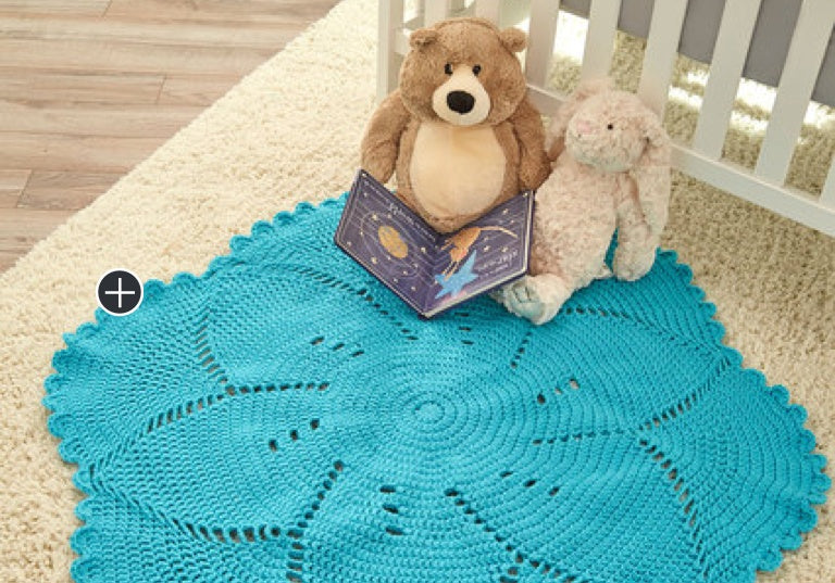 Intermediate Scalloped Crochet Baby Blanket