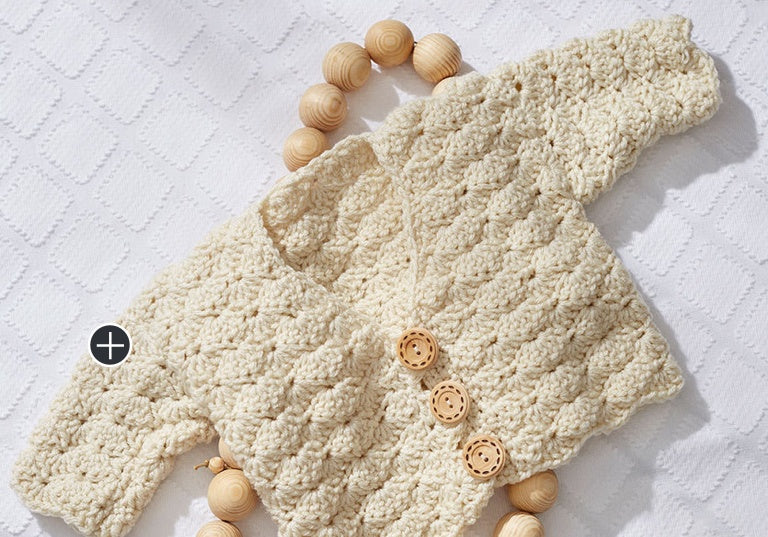 Easy Sweet Shell Crochet Cardigan