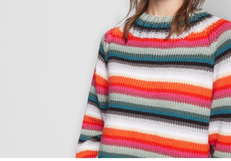 Caron x Pantone Intermediate Stripes Hype Knit Pullover