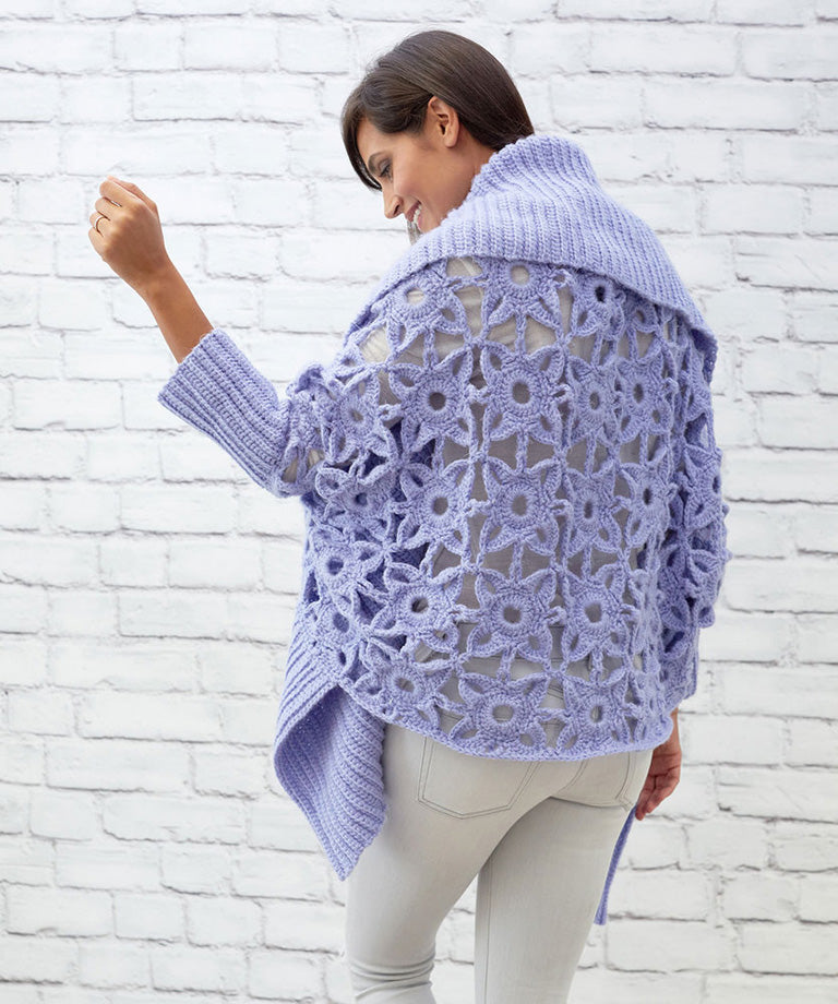 Granny Lace Crochet Cardigan Free Crochet Pattern LW5853