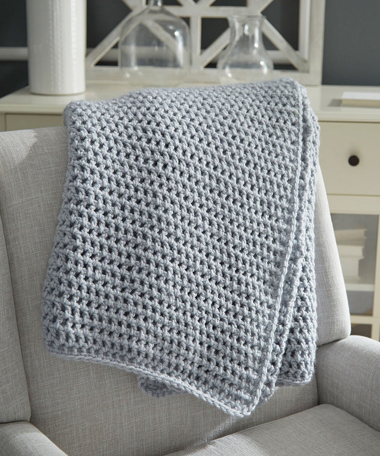 Beginner Crochet Throw Free Crochet Pattern LW6012